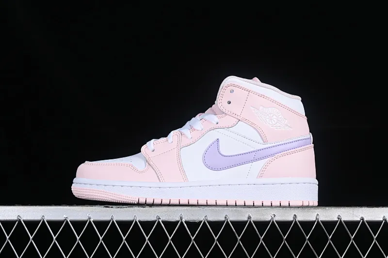 All categories Air Jordan Jordan series basketball shoes Air Jordan 1 Mid Air Jordan 1 Mid AJ1 Joe 1 cherry blossom pink and purple Chinese cultural casual sneakers FD8780-601